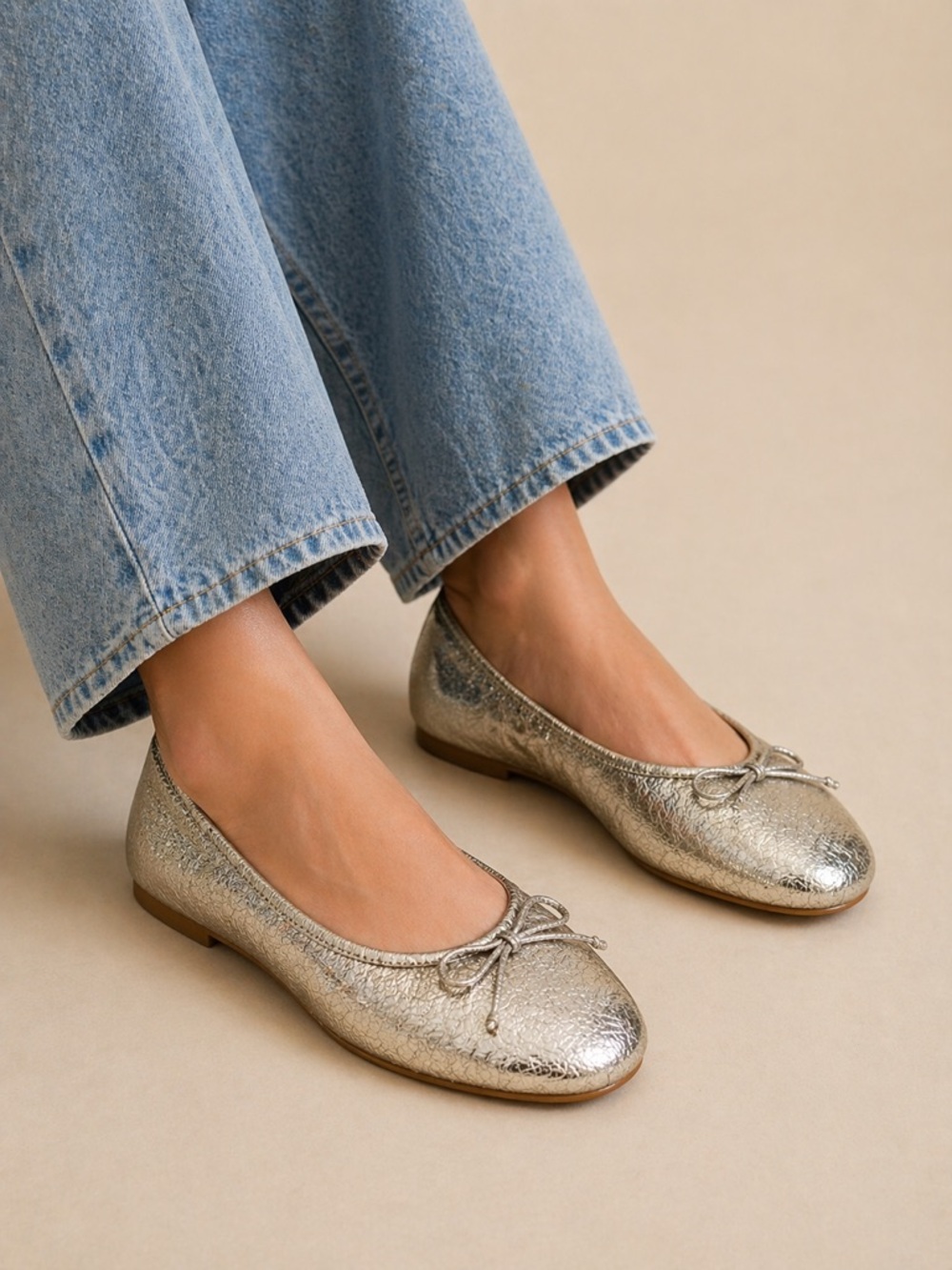 Seychelles Ballet Breathless Flats Womens 9 Gold Balletcore Comfort Casual Shoes